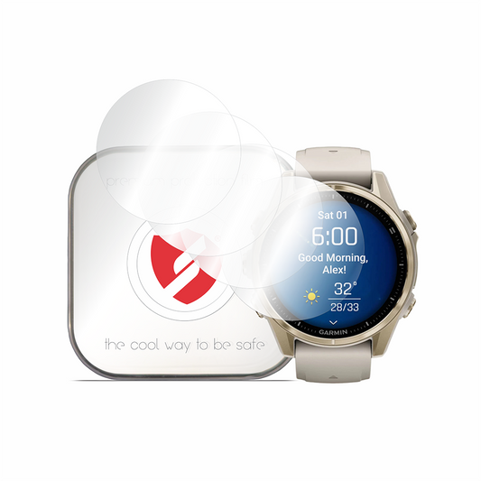 Smart Protection Premium Classic Beschermfolie voor Garmin Fenix 8 43mm, Set van 4 stuks, Plastic