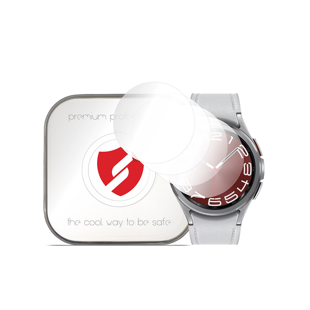 Smart Protection Premium Classic Schutzfolie für Samsung Galaxy Watch6 Classic 43mm, 4er-Set, Kunststoff
