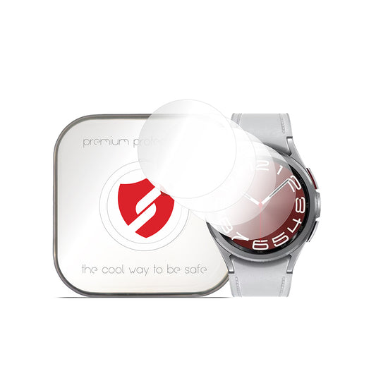 Smart Protection Premium Classic Beschermfolie voor Samsung Galaxy Watch6 Classic 47mm, Set van 4 stuks, Plastic