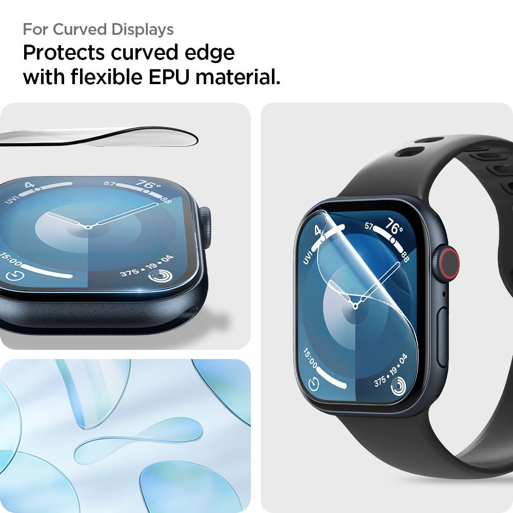 Spigen Elite Shield EZ FIT pour Apple Watch 46mm Series, Jeu de 2 pièces, Plastique AFL08579 