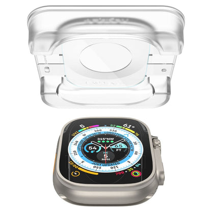 Film de protection Spigen GlastR EZ FIT pour Apple Watch Ultra Series, Set de 2 pièces, Verre trempé AGL05556