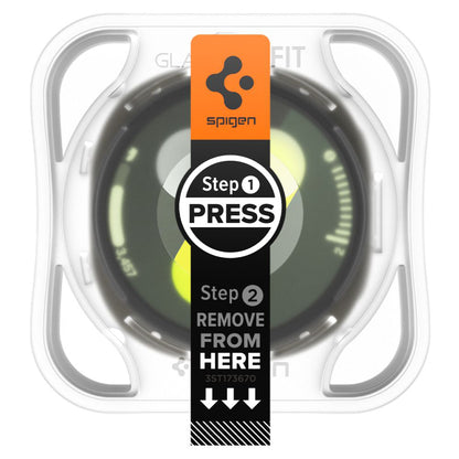 Spigen GlastR EZ FIT Beschermfolie voor Samsung Galaxy Watch8 40mm, Set van 2 stuks, Gehard Glas AGL09876