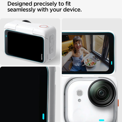 Schutzfolie Spigen GlastR Slim für Insta360 Go Ultra, gehärtetes Glas, Set 2 Stück AGL11171