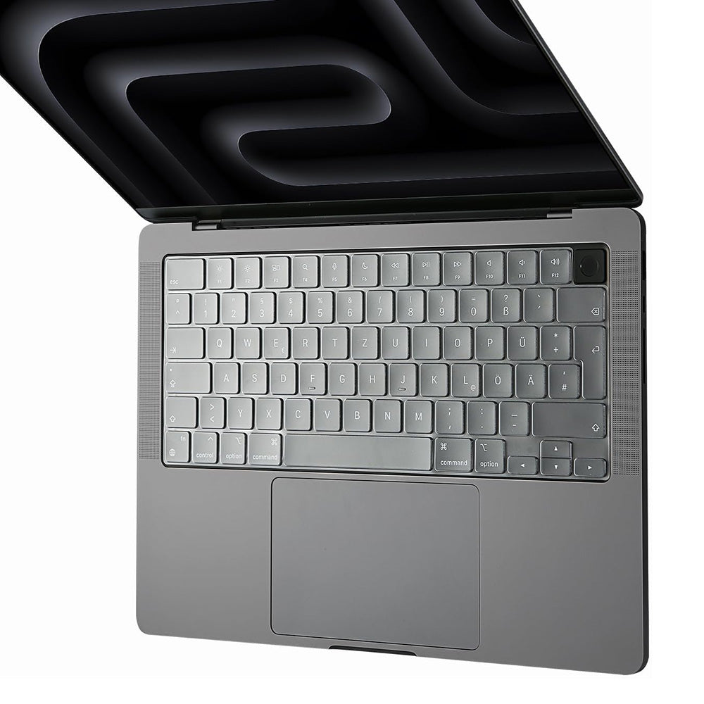 Housse de Protection Clavier Techsuit PureTypeX pour Apple MacBook Pro 14 (2021 - 2024) / Air 13 (2022 - 2025) / Air 15 (2022 - 2025), Transparente