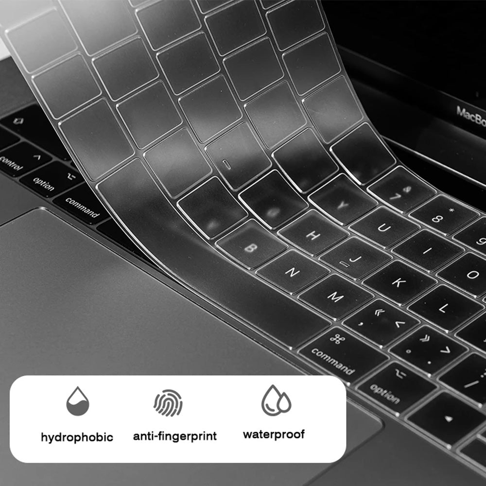 Housse de Protection Clavier Techsuit PureTypeX pour Apple MacBook Pro 14 (2021 - 2024) / Air 13 (2022 - 2025) / Air 15 (2022 - 2025), Transparente