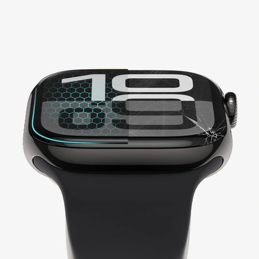 Tech-Protect Flex+ Beschermfolie voor Apple Watch 46mm Series, Set van 2 stuks, Flexibel Glas, Zwart