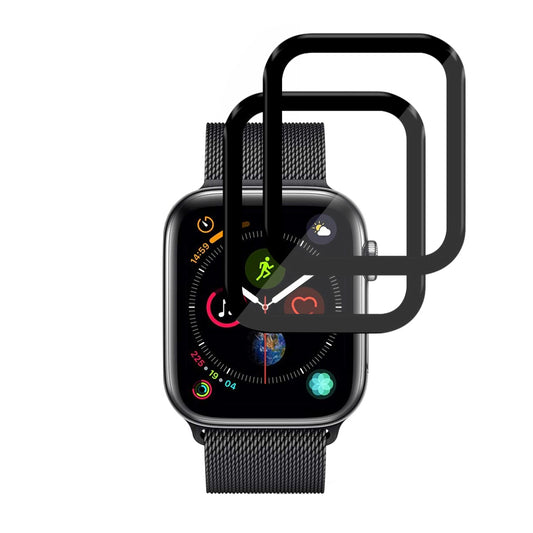 Schutzfolie Techsuit Nano Flex für Apple Watch 44mm Serie, Set 2 Stück, Kunststoff, Schwarz