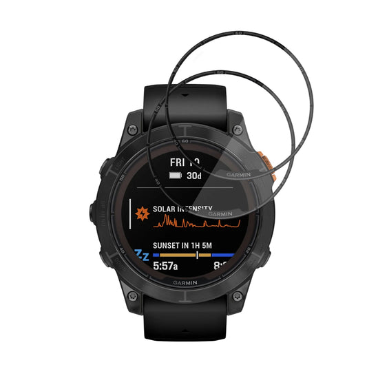 Schutzfolie Techsuit Nano Flex für Garmin Fenix 7 Pro Solar, Set mit 2 Stück, Kunststoff, Schwarz