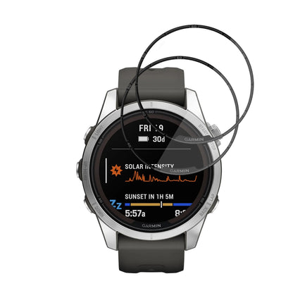 Schutzfolie Techsuit Nano Flex für Garmin Fenix 7S Pro Solar, Set mit 2 Stück, Kunststoff, Schwarz