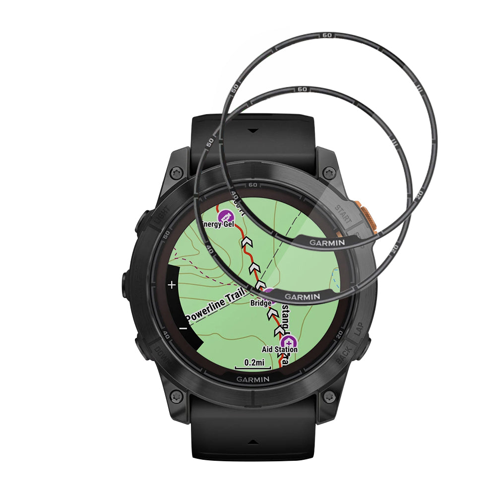 Techsuit Nano Flex Beschermfolie voor Garmin Fenix 7X Pro Solar, Set van 2 stuks, Plastic, Zwart