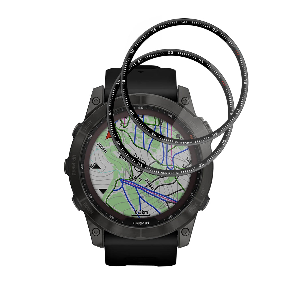 Schutzfolie Techsuit Nano Flex für Garmin Fenix 7X, Set 2 Stück, Kunststoff, Schwarz
