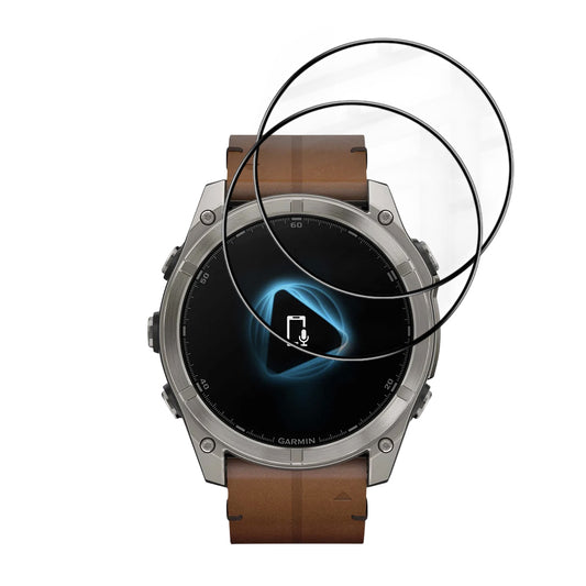 Film de protection Techsuit Nano Flex pour Garmin Fenix 8 Pro 51mm / 8 51mm, Set de 2 pièces, Plastique, Noir