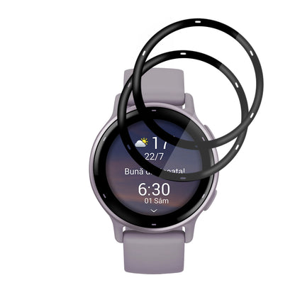 Techsuit Nano Flex Beschermfolie voor Garmin Vivoactive 5, Set van 2 stuks, Plastic, Zwart