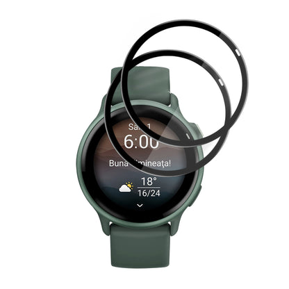 Beschermfolie Techsuit Nano Flex voor Garmin vivoactive 6, Set van 2 stuks, Plastic, Zwart