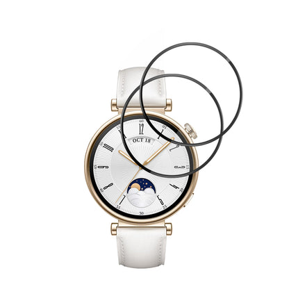 Beschermfolie Techsuit Nano Flex voor Huawei Watch GT 4 41mm, Set van 2 stuks, Plastic, Zwart