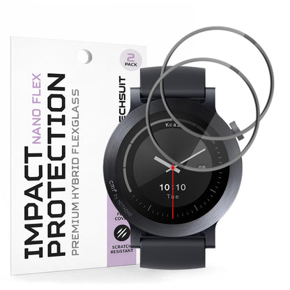 Schutzfolie Techsuit Nano Flex für Nothing CMF Watch 3 Pro, Set 2 Stück, Kunststoff, Schwarz