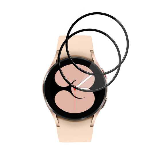Schutzfolie Techsuit Nano Flex für Samsung Galaxy Watch4 40mm, Set mit 2 Stück, Kunststoff, Schwarz