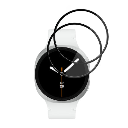 Film de protection Techsuit Nano Flex pour Samsung Galaxy Watch8 44mm, Set de 2 pièces, Plastique, Noir
