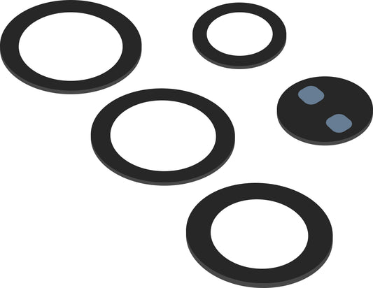 Achtercamera Glas Samsung Galaxy S25 Ultra S938, Laser + Telefoto + Telefoto Periscoop + UltraWide + Wide, Zwart