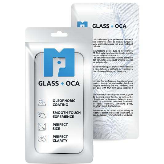 Schermglas + OCA MP compatibel met Apple iPhone 16e / 14, Zwart