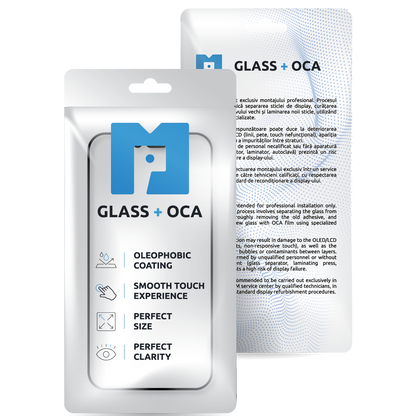 Displayglas + OCA MP kompatibel mit Apple iPhone 13 Pro / 13, Schwarz