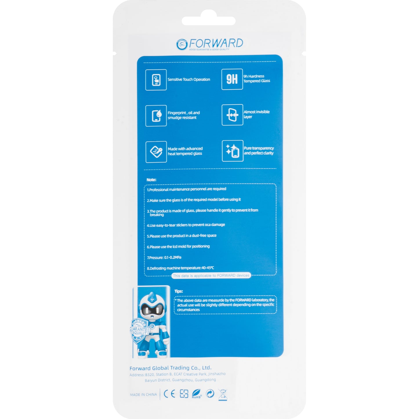 Verre d'écran + Colle Edge / OCA Forward Guard pour Honor 200 Pro, Noir