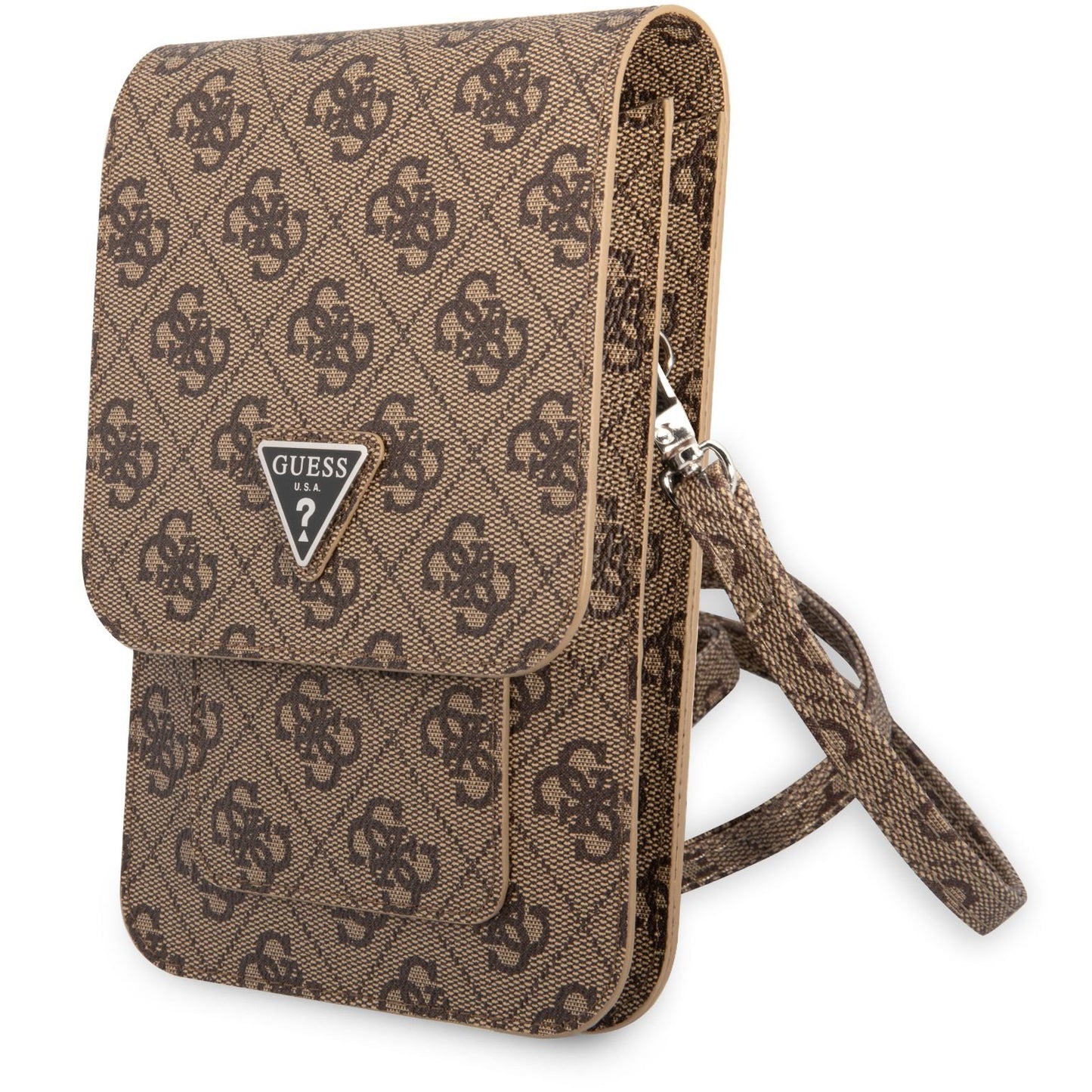 Universaltasche für Telefon, Guess, 4G Triangle Logo, Braun