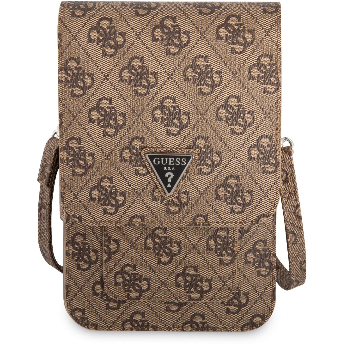 Universaltasche für Telefon, Guess, 4G Triangle Logo, Braun