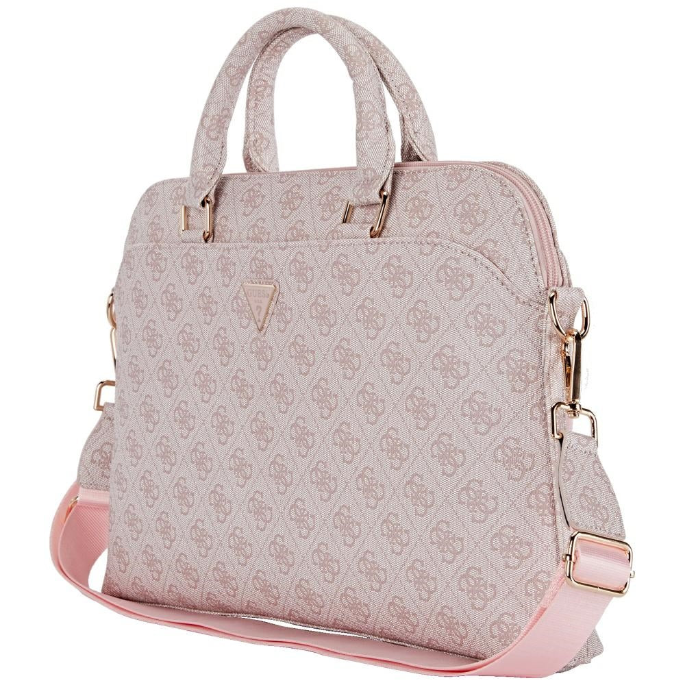 Sac Guess 4G Triangle Logo pour ordinateur portable 15 pouces, Rose