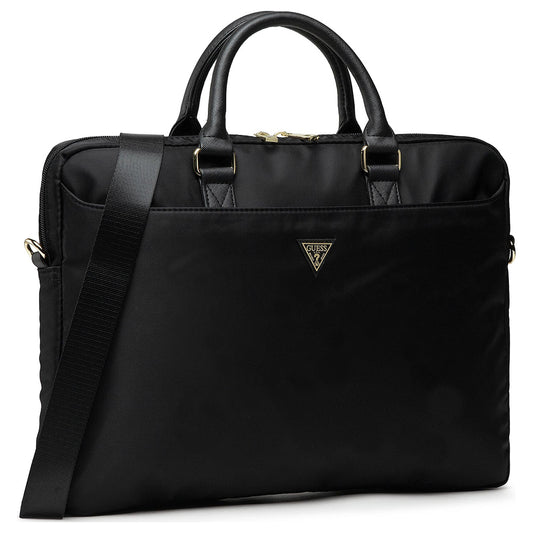 Sacoche Guess Triangle Logo pour ordinateur portable 16 pouces, noire