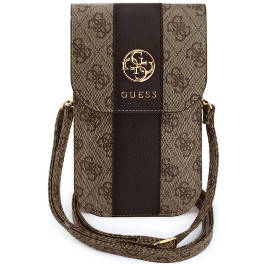 Sac universel pour téléphone, Guess, 4G Classic Logo Stripe, Marron