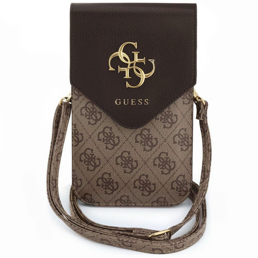 Universal Phone Bag, Guess, 4G Grained Classic Logo, Brown