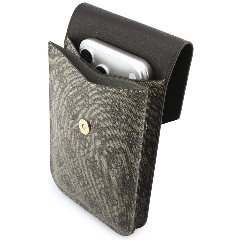 Universele Telefoontas, Guess, 4G Grained Classic Logo, Bruin