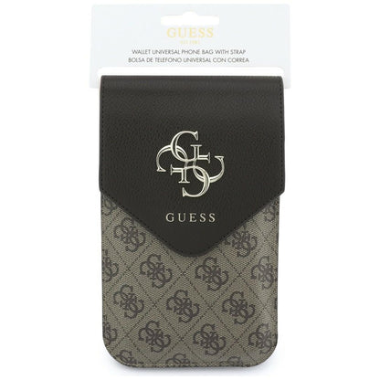 Universele Telefoontas, Guess, 4G Grained Classic Logo, Bruin