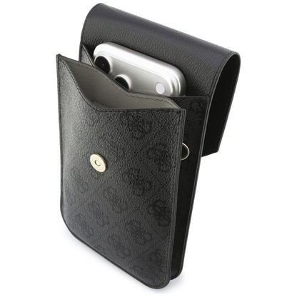 Universelle Handytasche, Guess, 4G Grained Classic Logo, Schwarz