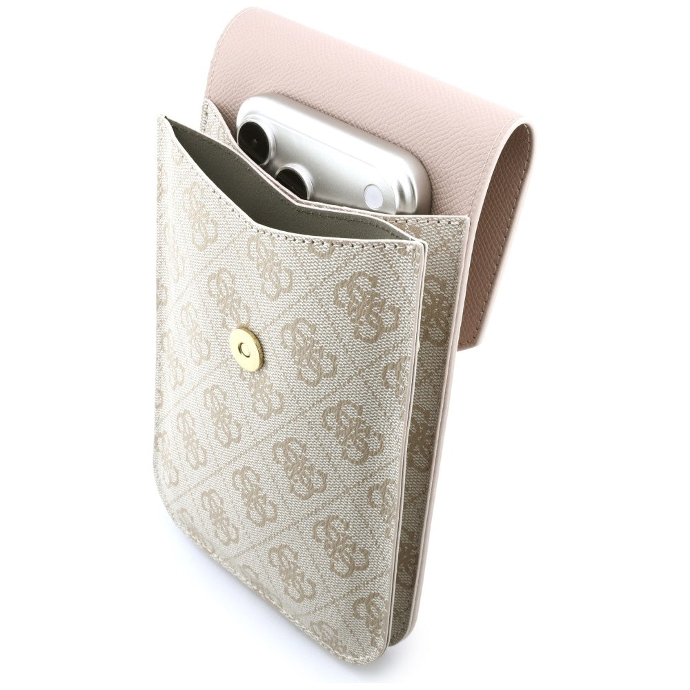 Universele Telefoontas, Guess, 4G Grained Classic Logo, Roze