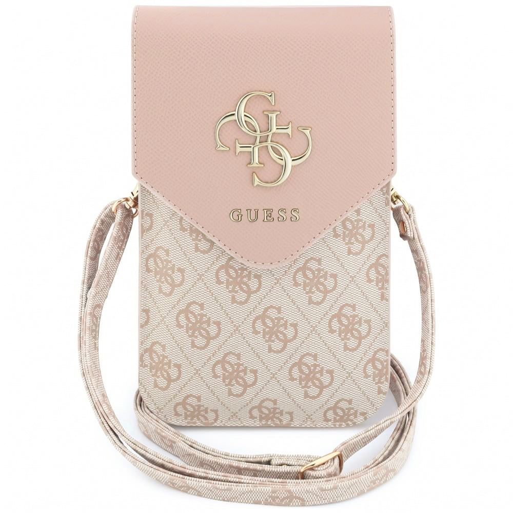 Universele Telefoontas, Guess, 4G Grained Classic Logo, Roze