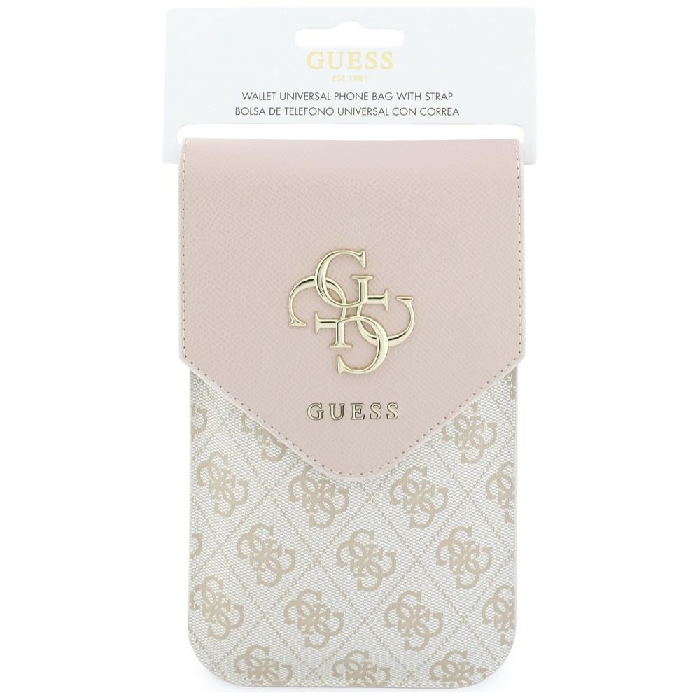 Universele Telefoontas, Guess, 4G Grained Classic Logo, Roze