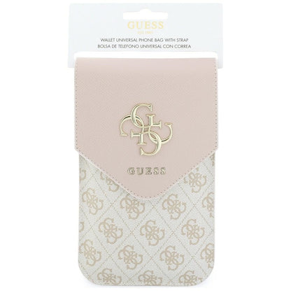 Universele Telefoontas, Guess, 4G Grained Classic Logo, Roze