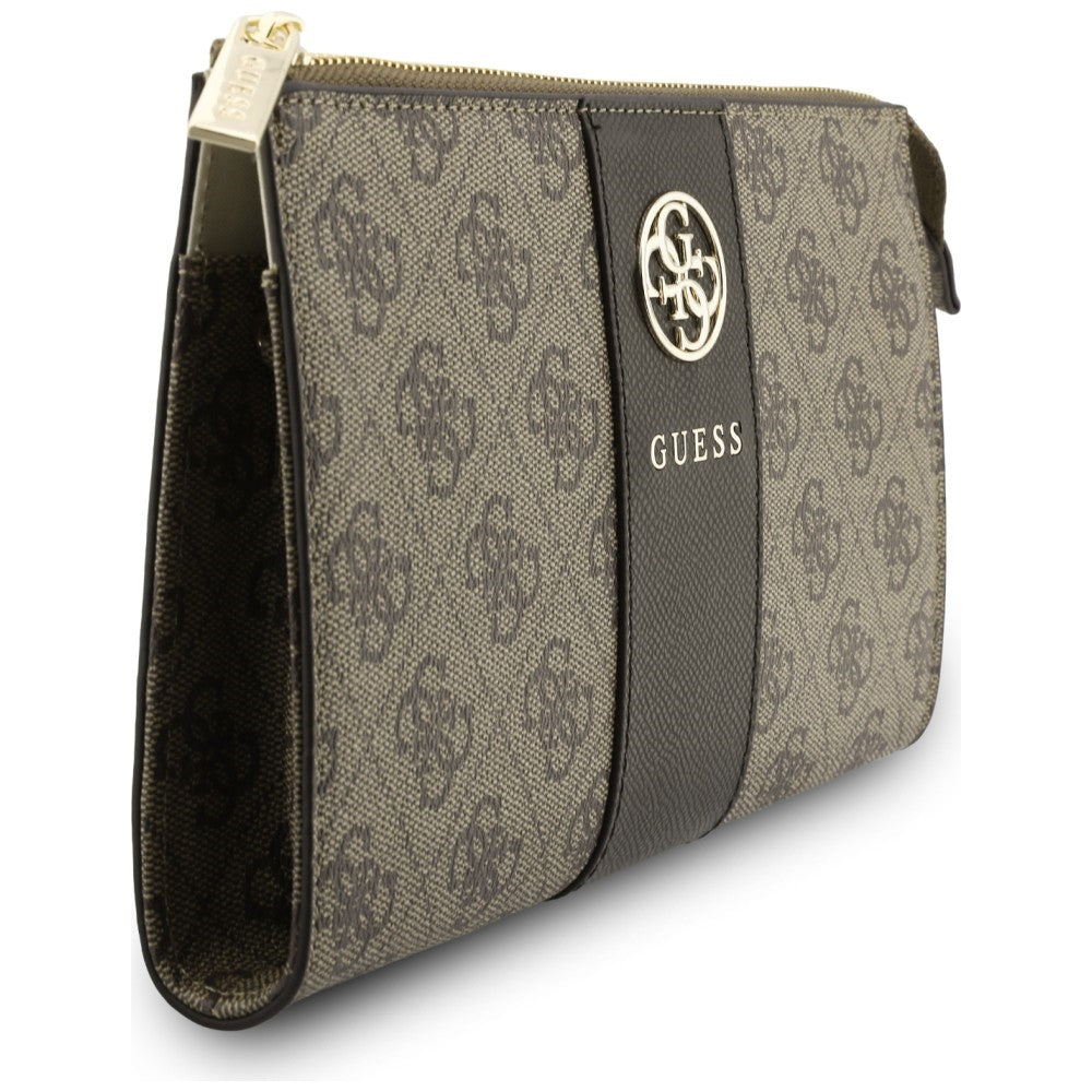 Universelle Handytasche, Guess, 4G Round Classic Logo Stripe, Braun