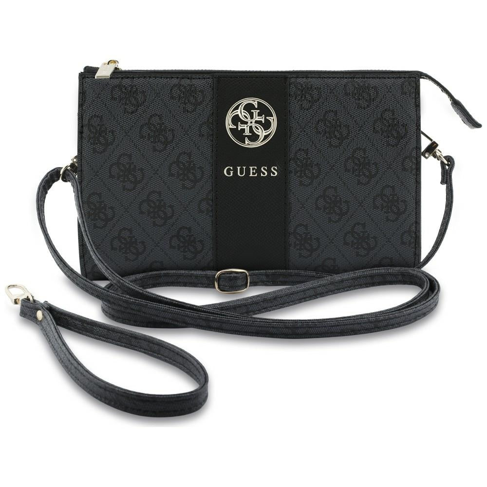 Universele telefoontas, Guess, 4G Round Classic Logo Stripe, zwart