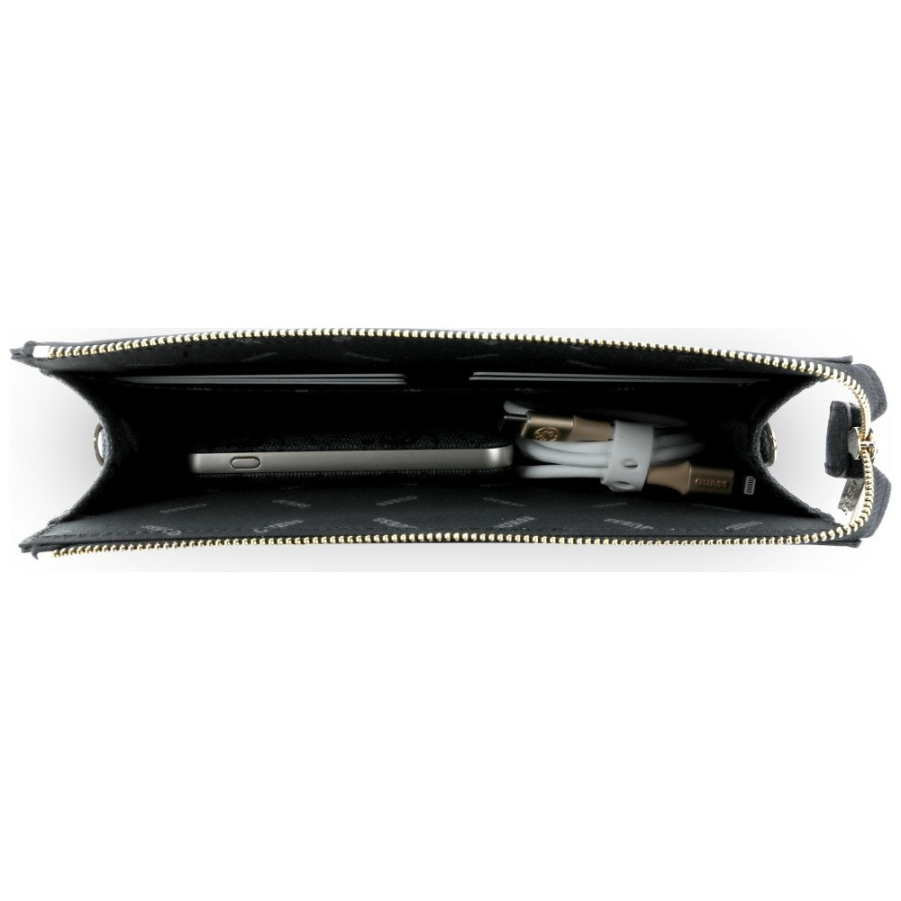 Universele telefoontas, Guess, 4G Round Classic Logo Stripe, zwart