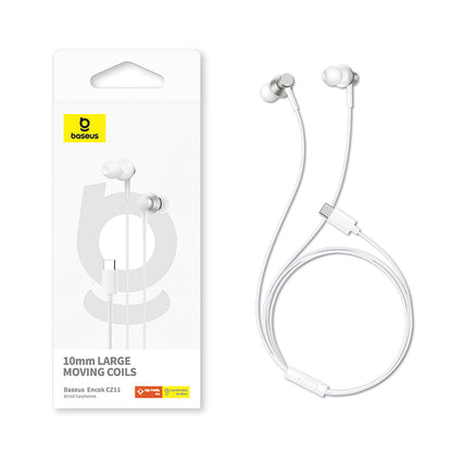 Handsfree 3,5mm Baseus Encok CZ11, Wit A0016434300213-Z1 