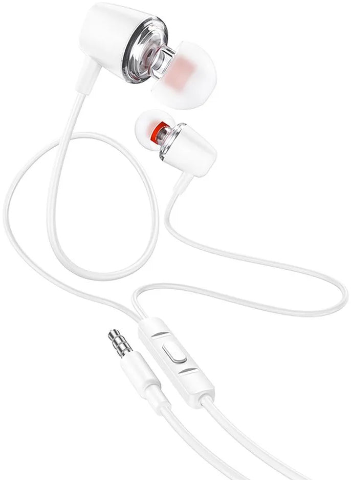 Handsfree 3.5mm HOCO M107, Wit