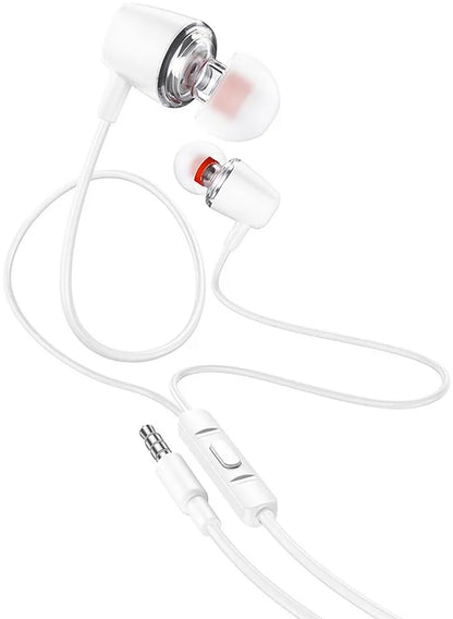 Handsfree 3.5mm HOCO M107, Wit
