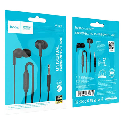 Handsfree 3.5mm HOCO M124, Zwart
