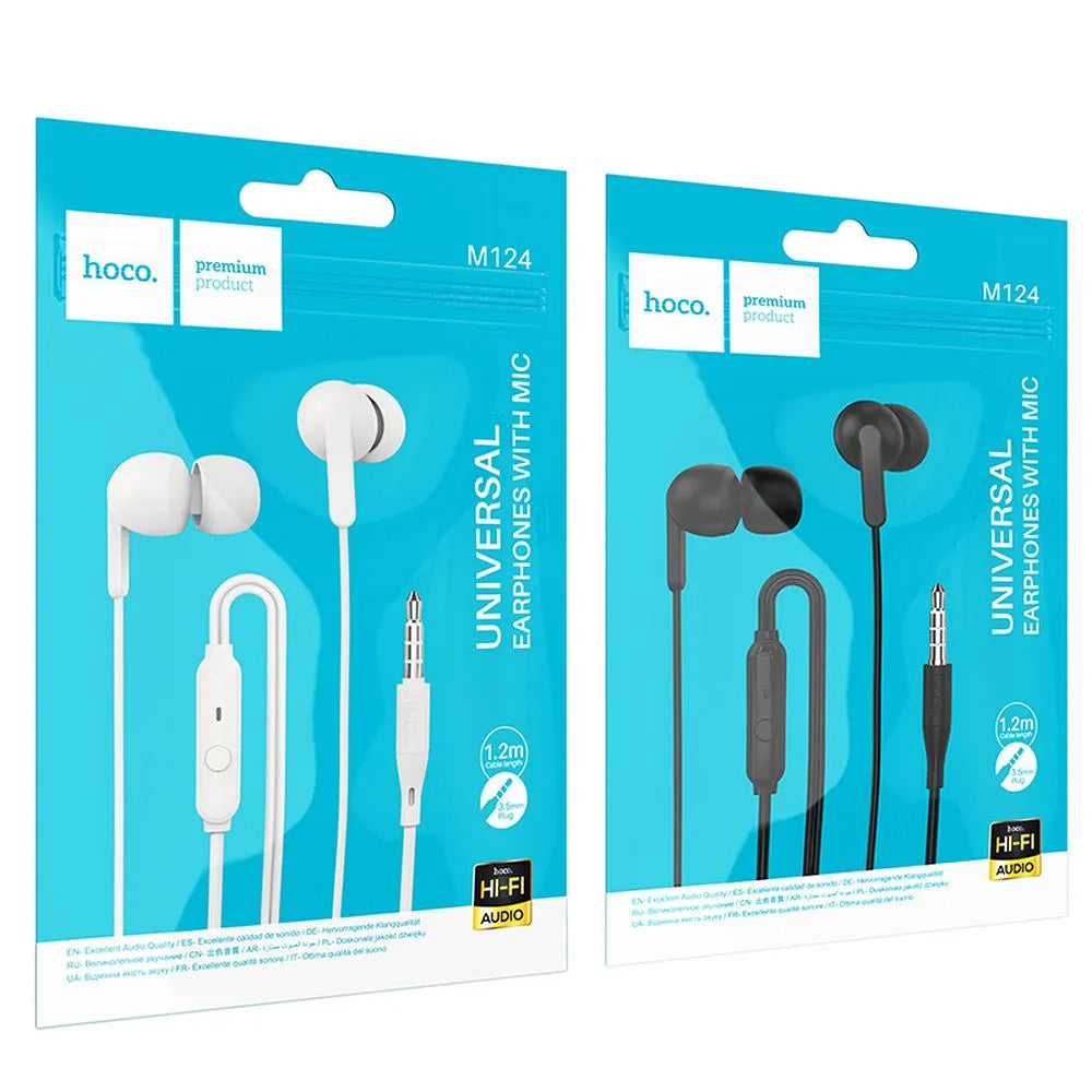 Handsfree 3.5mm HOCO M124, Zwart
