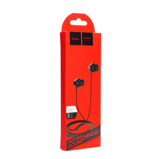 Handsfree 3.5mm HOCO M14, Zwart