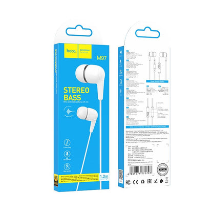 Handsfree 3.5mm HOCO M97, Wit