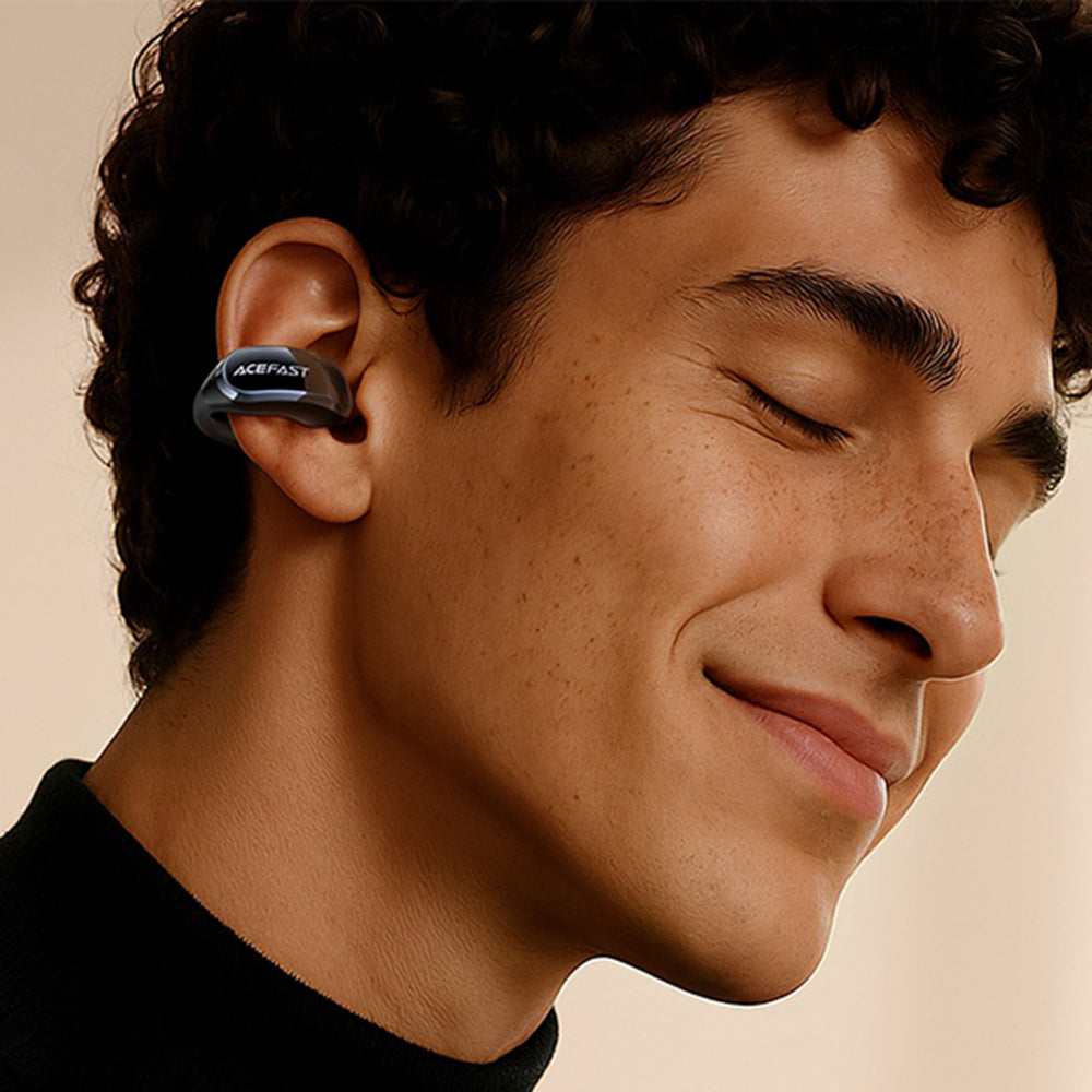 Handsfree Bluetooth Acefast Aceclip Pro, TWS, Zwart